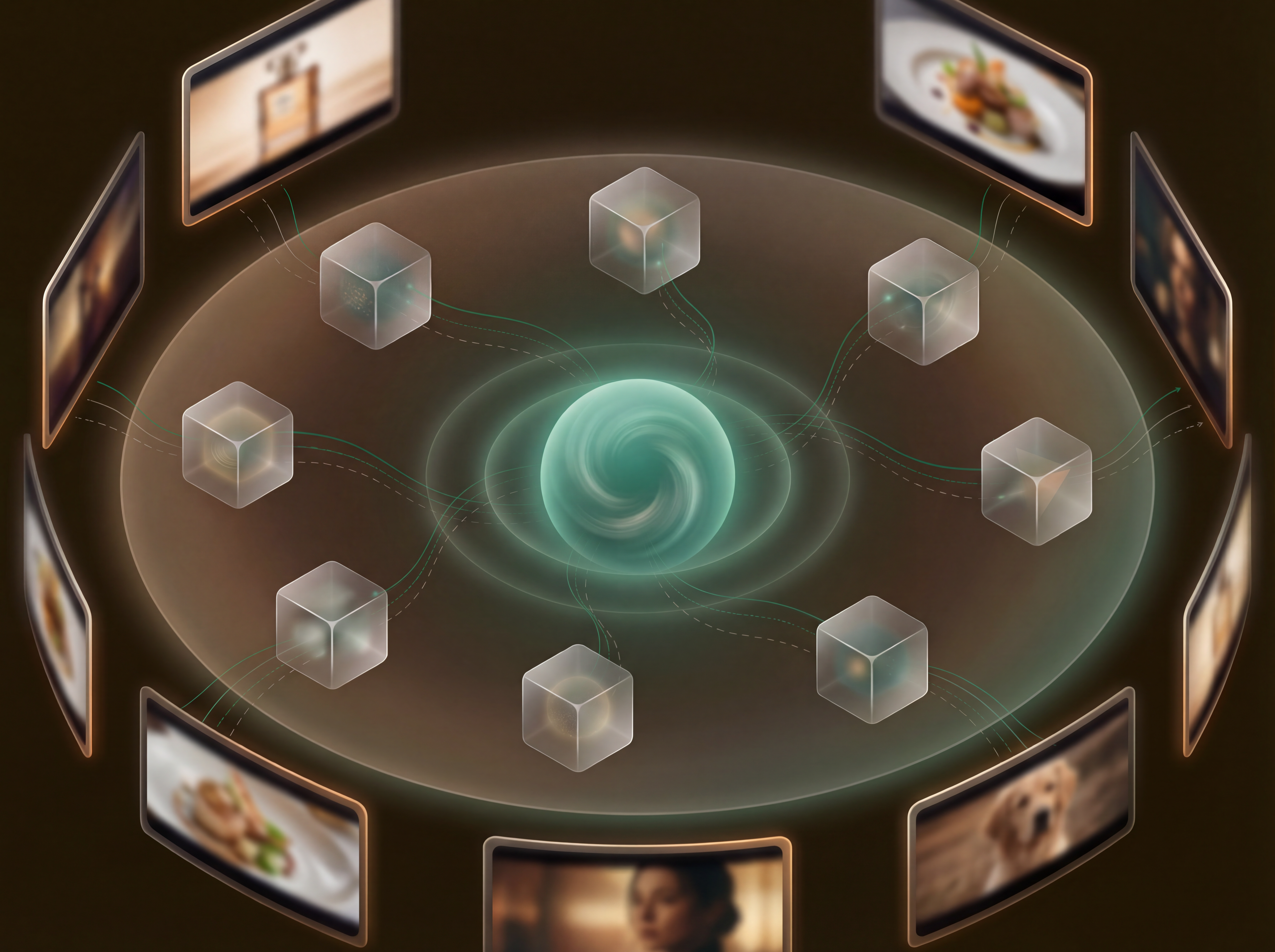 AI orchestration network visualization